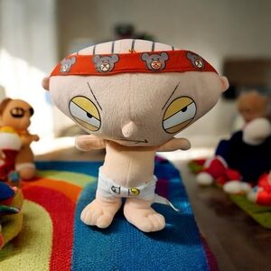 Vintage Nanco Stewie Griffin Family Guy  Karate Plush Stuffed Doll Toy 6.5"